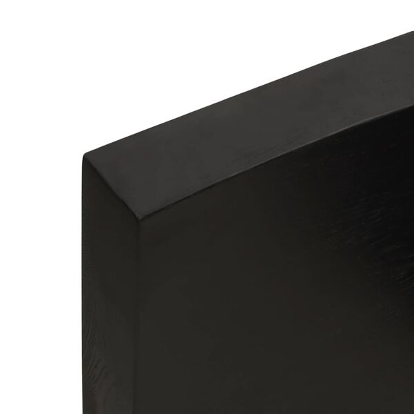 vidaXL Επιφάνεια Τραπεζιού Σκούρο Καφέ 80x50x(2-6) εκ Επεξ. Μασίφ Δρυς