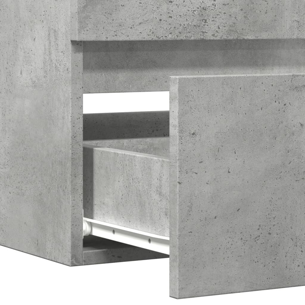 vidaXL Ντουλάπι Νιπτήρα Γκρι Σκυροδέματος 100x38,5x45 εκ. Επεξ. Ξύλο