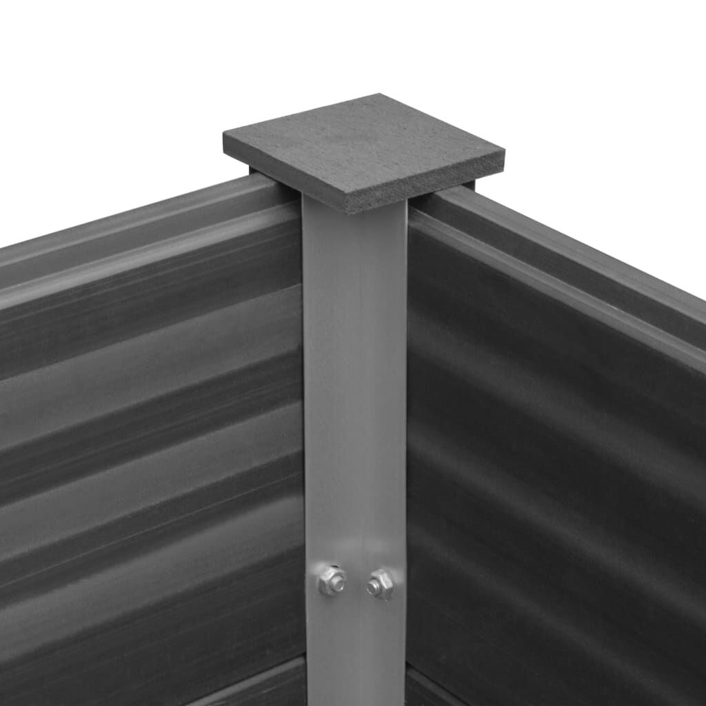 vidaXL Ζαρντινιέρα Υπερυψωμένη Γκρι 150 x 50 x 91 εκ. από WPC
