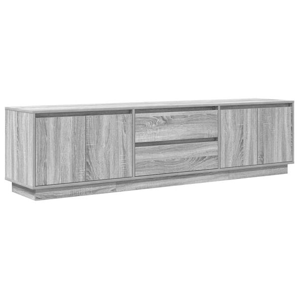 vidaXL Έπιπλο Τηλεόρασης με LED Γκρι Sonoma 193,5x41x50 εκ.