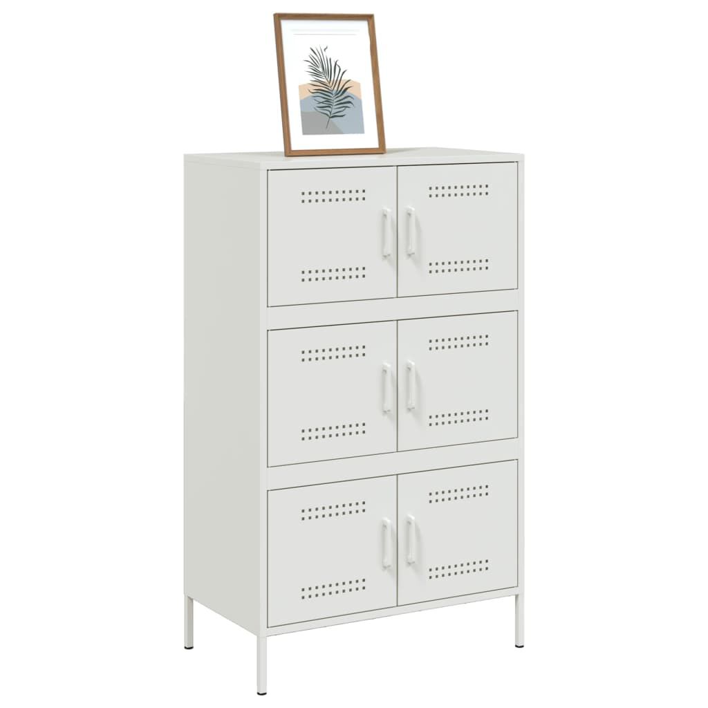 vidaXL Ντουλάπι Λευκό 68x39x113 εκ. από Ατσάλι