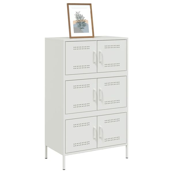 vidaXL Ντουλάπι Λευκό 68x39x113 εκ. από Ατσάλι