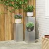 vidaXL Στήριξη φυτών 3 pcs Ασημί 24 x 24 x 75 εκ.