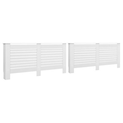 vidaXL Καλύμματα Καλοριφέρ 2 τεμ. Λευκά 172 x 19 x 81,5 εκ. από MDF