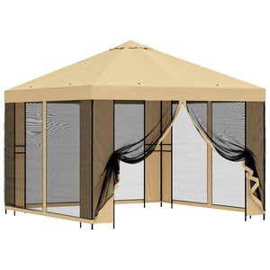 vidaXL &Kappa;ή&pi;&omicron;&sigmaf; &Gamma;&kappa;&alpha;&zeta;ebo &mu;&epsilon; &Pi;&lambda;&epsilon;&upsilon;&rho;&iota;&kappa;ά &Tau;&omicron;ί&chi;&omicron;&upsilon;&sigmaf; 3 x 3 m &Kappa;&rho;&epsilon;&mu;