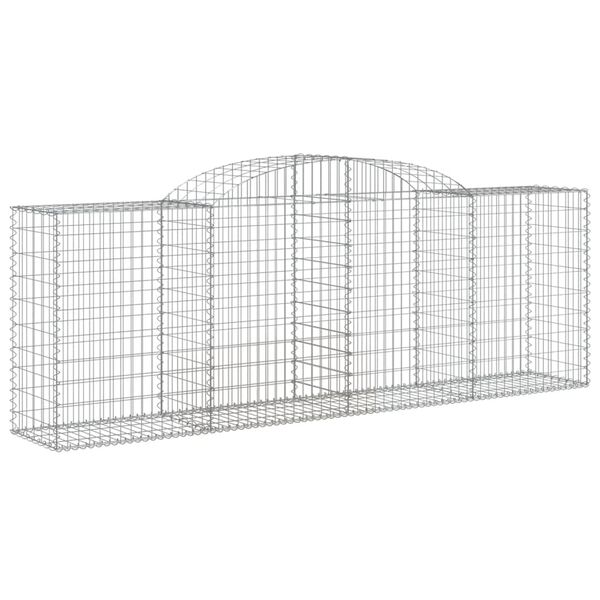 vidaXL Συρματοκιβώτια Τοξωτά 2 τεμ. 300x50x100/120 εκ. Γαλβαν. Ατσάλι