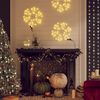 vidaXL Χριστουγενν. Φιγούρα Χιονονιφάδα 48 LED Θερμό Λευκό 27 x 27 εκ.