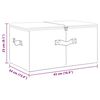 vidaXL Κουτιά Αποθήκευσης 2 τεμ. Κρεμ 43 x 34 x 23 εκ. Υφασμάτινα