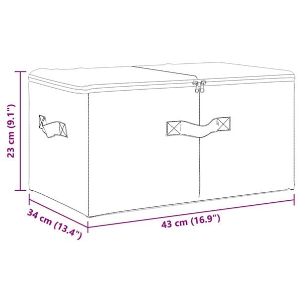 vidaXL Κουτιά Αποθήκευσης 2 τεμ. Κρεμ 43 x 34 x 23 εκ. Υφασμάτινα