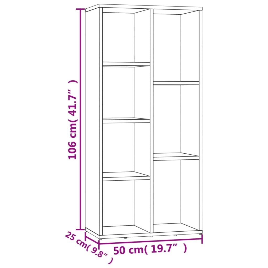 vidaXL Βιβλιοθήκη Χρώμα Sonoma Δρυς 50x25x106 εκ. από Επεξ. Ξύλο