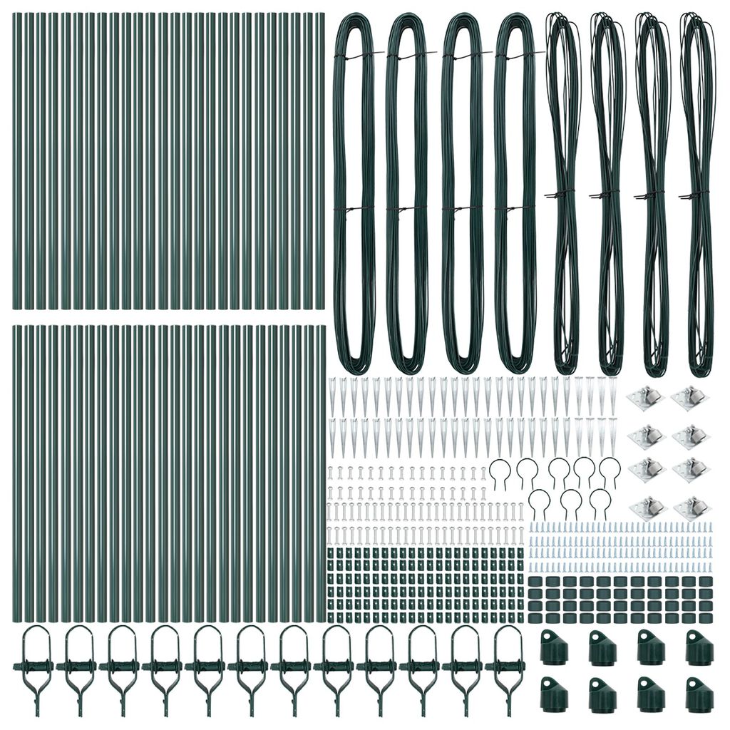 vidaXL Στύλος Περιφράξεων 52 pcs Ασημί 3.2 x 3.2 x 80 εκ Ατσάλι