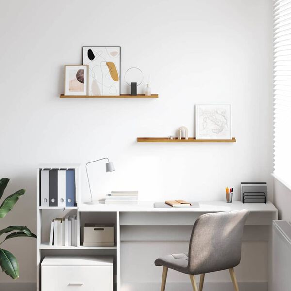 vidaXL &Rho;ά&phi;&iota; &Tau;&omicron;ί&chi;&omicron;&upsilon; &mu;&epsilon; &rho;ά&phi;&iota; 2 pcs &Mu;&pi;&epsilon;&zeta; 80 x 9 x 3 cm &Epsilon;&pi;&epsilon;&xi;&epsilon;&rho;&gamma;&alpha;&sigma;&mu;έ&nu;&omicron; &xi;ύ&lambda;&omicron;