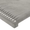 vidaXL Κρεβάτι Boxspring με Στρώμα Ανοιχτό Γκρι 200x200 εκ. Βελούδινο