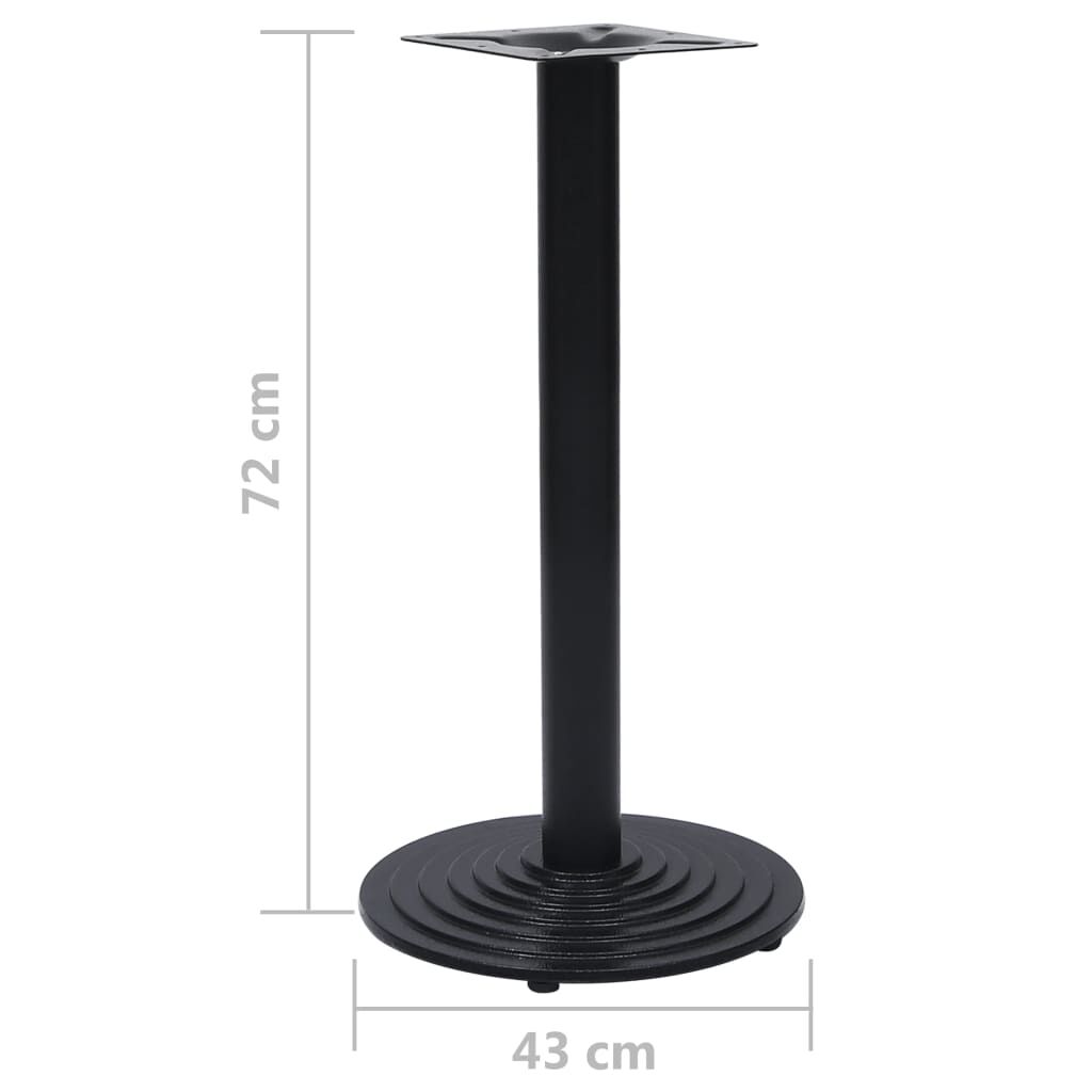 vidaXL Πόδι τραπεζιού μπιστρό μαύρο Ø43x72 cm Χυτοσίδηρος