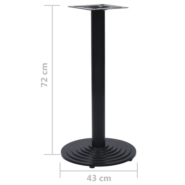vidaXL Πόδι τραπεζιού μπιστρό μαύρο Ø43x72 cm Χυτοσίδηρος