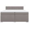 vidaXL &Kappa;&rho;&epsilon;&beta;ά&tau;&iota; Boxspring &mu;&epsilon; &Sigma;&tau;&rho;ώ&mu;&alpha; Taupe 200x200 &epsilon;&kappa;. &Upsilon;&phi;&alpha;&sigma;&mu;ά&tau;&iota;&nu;&omicron;