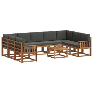 vidaXL &Sigma;&epsilon;&iota;&rho;ά &Kappa;&alpha;&nu;&alpha;&pi;έ &Epsilon;&xi;&omega;&tau;&epsilon;&rho;&iota;&kappa;&omicron;ύ &mu;&epsilon; &mu;&alpha;&xi;&iota;&lambda;ά&rho;&iota; 10 pcs &Phi;&upsilon;&sigma;&iota;&kappa;ό &kappa;&alpha;&iota; &Alpha;&nu;&theta;&rho;&alpha;&kappa;ί