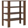 vidaXL Ράφι παπουτσιών καφέ δρυς 61x32x70 cm Κατασκευασμένο ξύλο