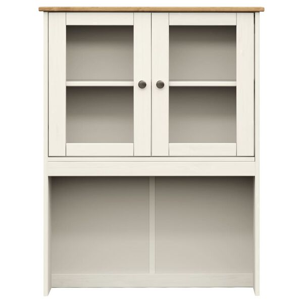 vidaXL Βιτρίνα VIGO Λευκή 78 x 40 x 175 εκ. από Μασίφ Ξύλο Πεύκου