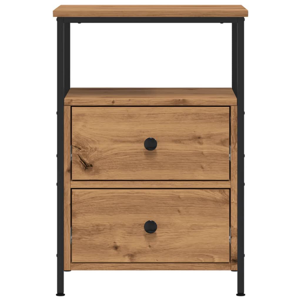 vidaXL Κομοδίνο τεχνίτης Δρυς 34x35,5x50 εκ. από Επεξεργασμένο Ξύλο