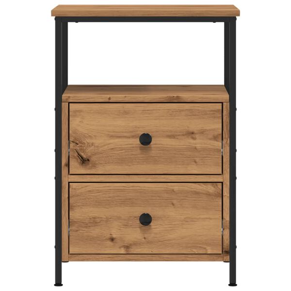 vidaXL Κομοδίνο τεχνίτης Δρυς 34x35,5x50 εκ. από Επεξεργασμένο Ξύλο