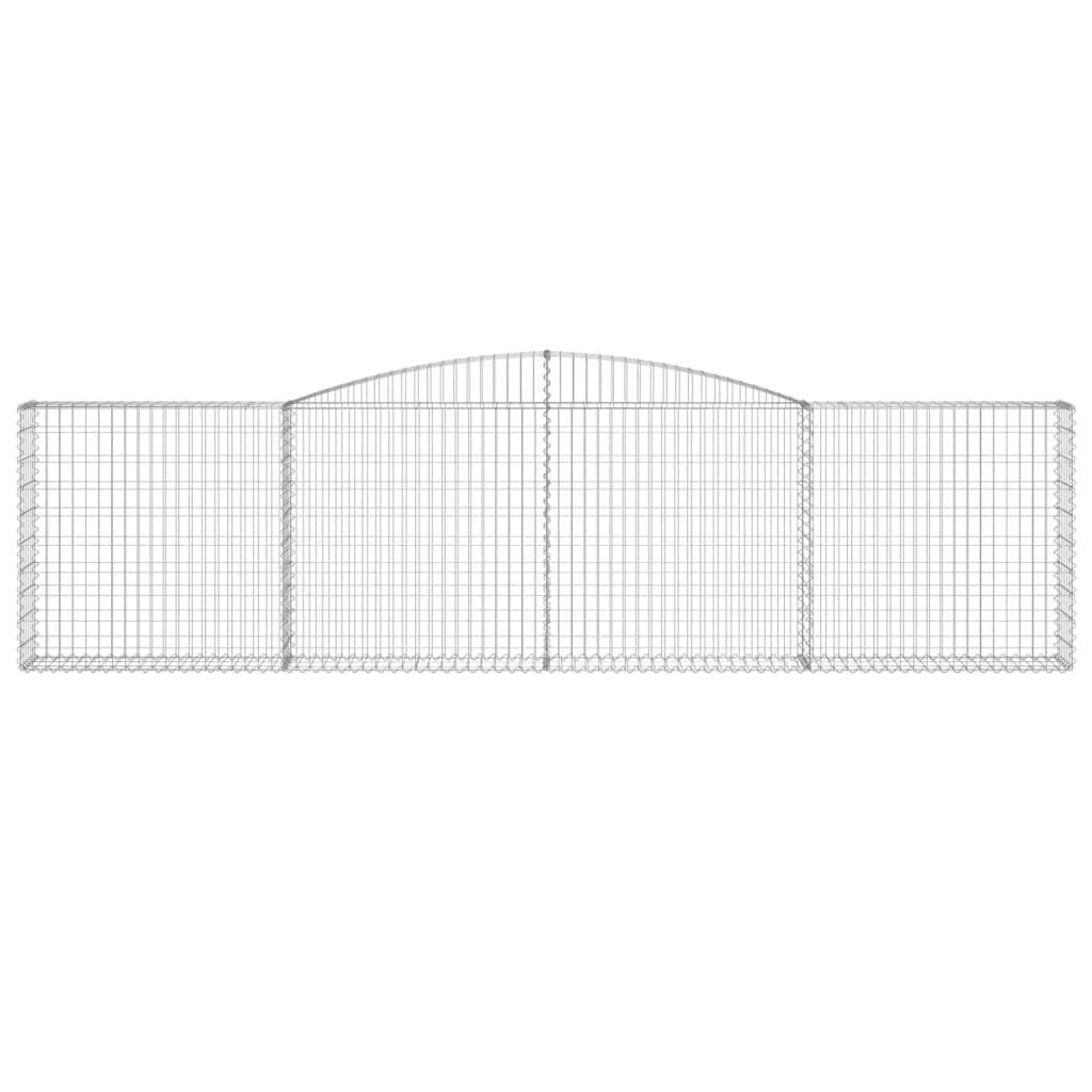vidaXL Συρματοκιβώτια Τοξωτά 4 τεμ. 400x30x100/120 εκ. Γαλβαν. Ατσάλι