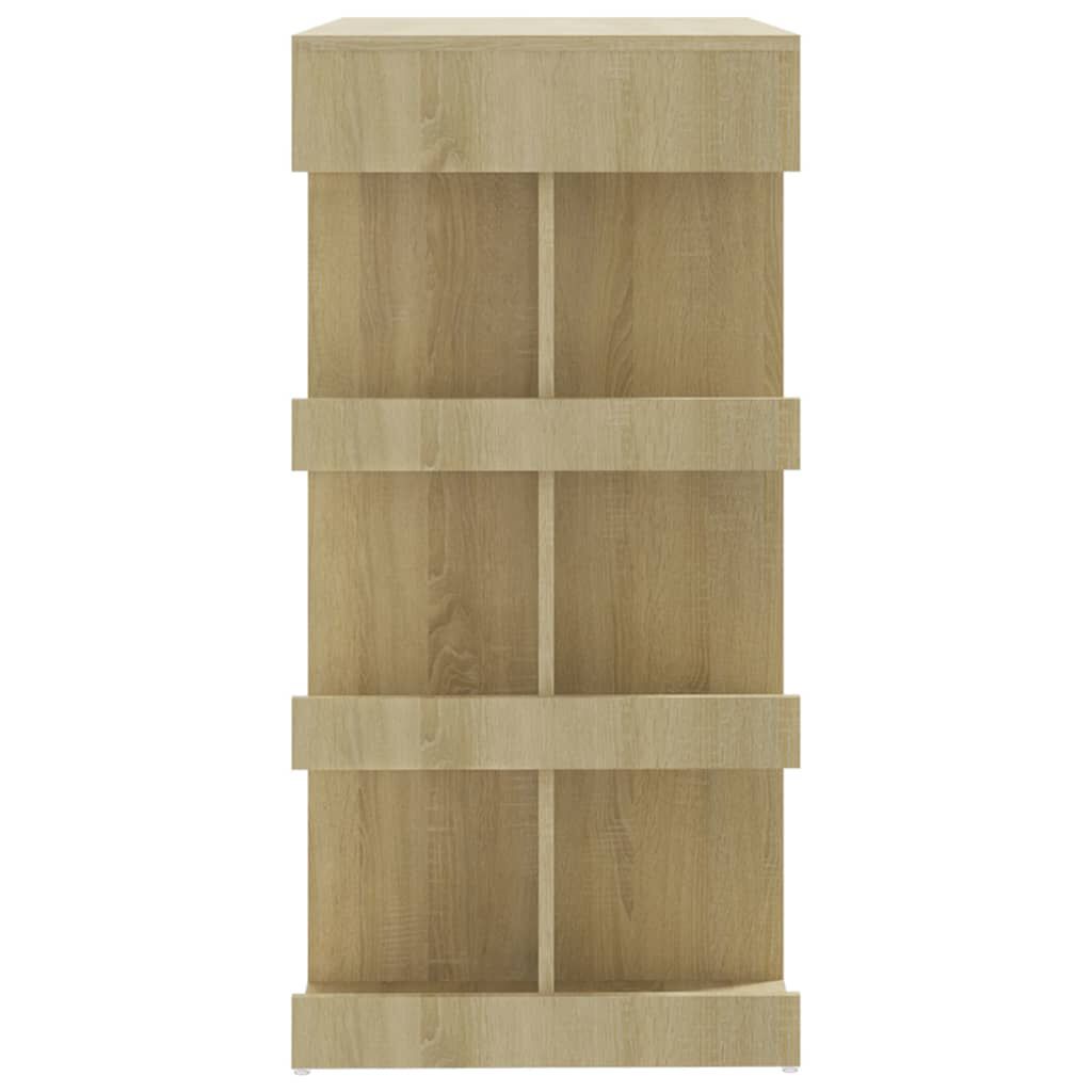 vidaXL Τραπέζι Μπαρ με Ράφια Sonoma Δρυς 100x50x101,5 εκ. Επεξ. Ξύλο