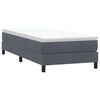 vidaXL Κρεβάτι Boxspring χωρίς Στρώμα Σκούρο Γκρι 80x220 εκ. Βελούδινο