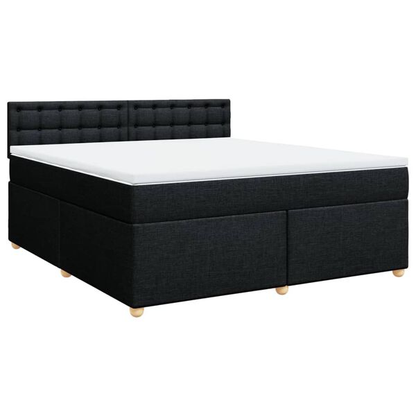 vidaXL &Kappa;&rho;&epsilon;&beta;ά&tau;&iota; Boxspring &mu;&epsilon; &Sigma;&tau;&rho;ώ&mu;&alpha; &Mu;&alpha;ύ&rho;&omicron; 180x200 &epsilon;&kappa;. &Upsilon;&phi;&alpha;&sigma;&mu;ά&tau;&iota;&nu;&omicron;