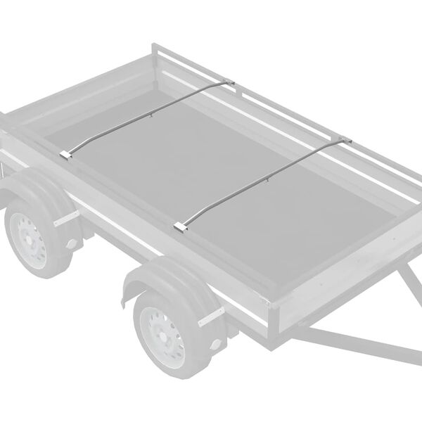 vidaXL κατάλληλο για επίπεδη στήριξη ταπήτων 2 pcs Ασημί 130-210 εκ