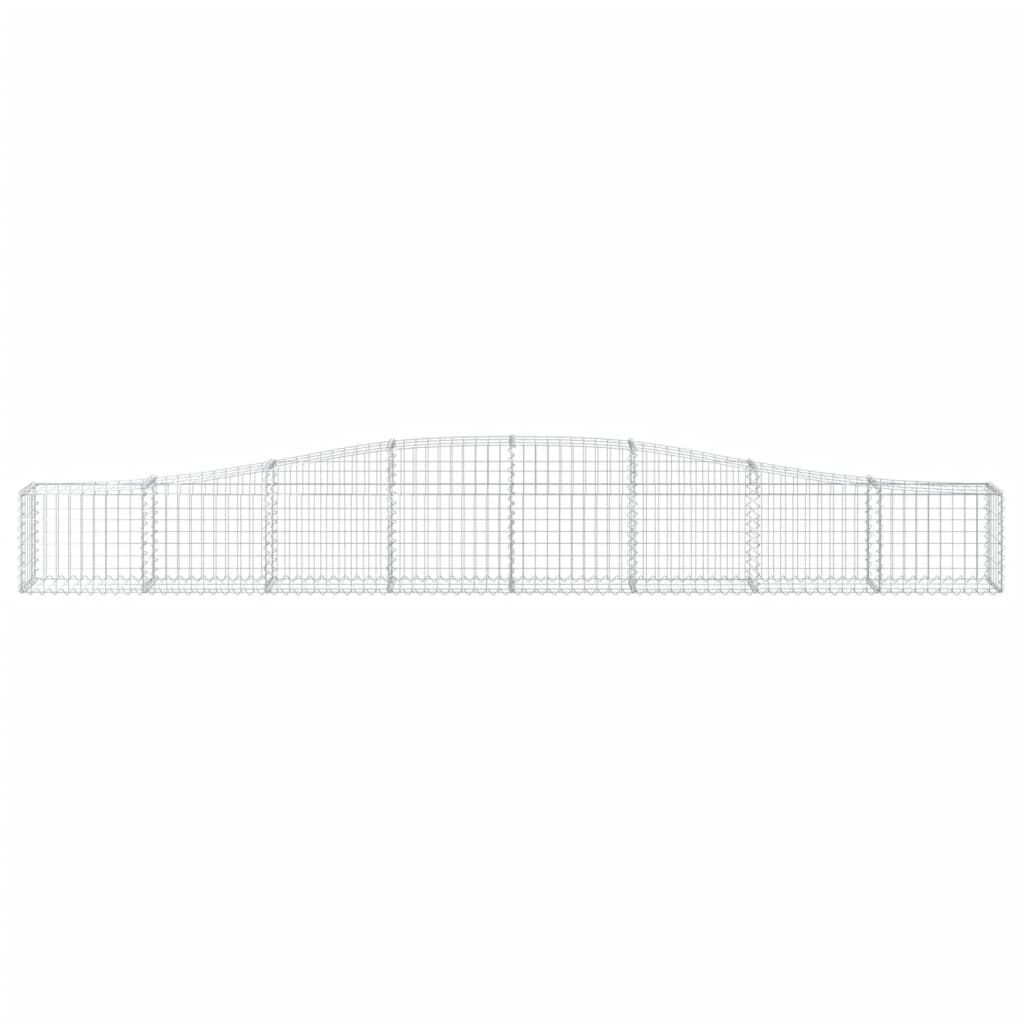 vidaXL Συρματοκιβώτια Τοξωτά 4 τεμ. 400x30x40/60 εκ. Γαλβαν. Ατσάλι