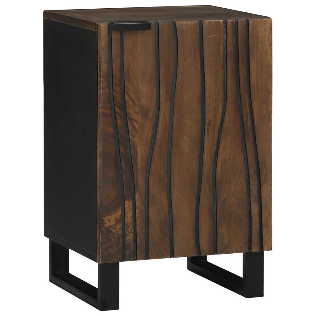 vidaXL Ντουλάπι Μπάνιου 38x33.5x58 cm από Σταθερό Ξύλο Μάνγκο
