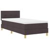 vidaXL Κρεβάτι box spring με στρώμα με στρώμα Σκούρο καφέ Σκούρο καφέ