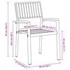 vidaXL Σέτ φαγητού για κήπο 7 pcs Γκρι και καφέ 200 x 90 x 75 cm