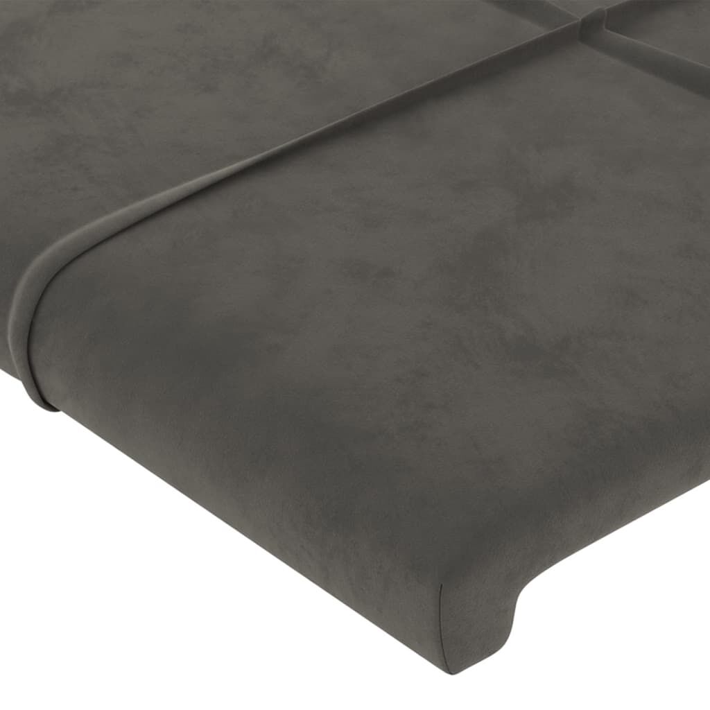 vidaXL Κεφαλάρι Κρεβατιού Σκούρο Γκρι 100x5x78/88 εκ. Βελούδινο