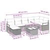 vidaXL Σετ Καναπέ Κήπου 8 pcs Καφέ και κρεμ 287 x 122 x 85 εκ