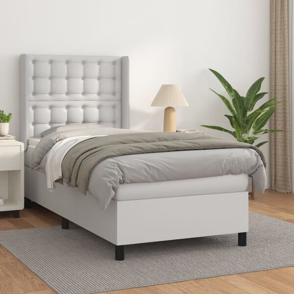 vidaXL &Kappa;&rho;&epsilon;&beta;ά&tau;&iota; Boxspring &mu;&epsilon; &Sigma;&tau;&rho;ώ&mu;&alpha; &Lambda;&epsilon;&upsilon;&kappa;ό 100x200&epsilon;&kappa;.&alpha;&pi;ό &Sigma;&upsilon;&nu;&theta;&epsilon;&tau;&iota;&kappa;ό &Delta;έ&rho;&mu;&alpha;