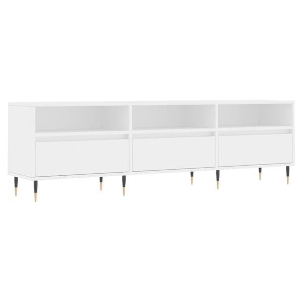 vidaXL Έπιπλο Τηλεόρασης Λευκό 150x30x44,5 εκ. Επεξεργασμένο Ξύλο