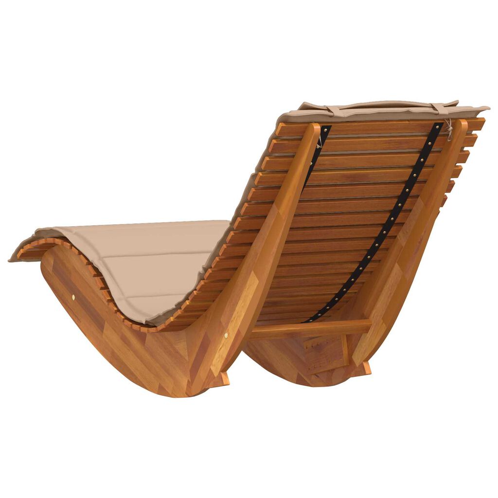vidaXL Ξαπλώστρα 2 pcs Καφέ 60 x 154 x 74εκ Μασίφ ξύλο ακακίας