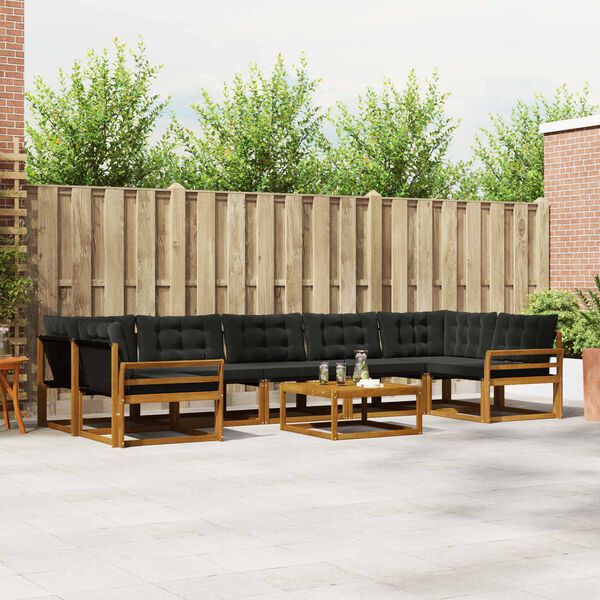 vidaXL &Sigma;&epsilon;&iota;&rho;ά &Kappa;&alpha;&nu;&alpha;&pi;έ &Epsilon;&xi;&omega;&tau;&epsilon;&rho;&iota;&kappa;&omicron;ύ &mu;&epsilon; &mu;&alpha;&xi;&iota;&lambda;ά&rho;&iota; 8 pcs &Phi;&upsilon;&sigma;&iota;&kappa;ό &kappa;&alpha;&iota; &Mu;&alpha;ύ&rho;&omicron;