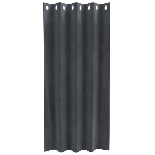 vidaXL Κουρτίνες με κουρτίνες 2 pcs Ανοιχτό γκρι 140 x 175 cm Βελούδο