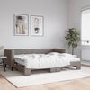 vidaXL Καναπές Κρεβάτι Συρόμενος Taupe 80x200 εκ. Υφασμάτινος Στρώματα