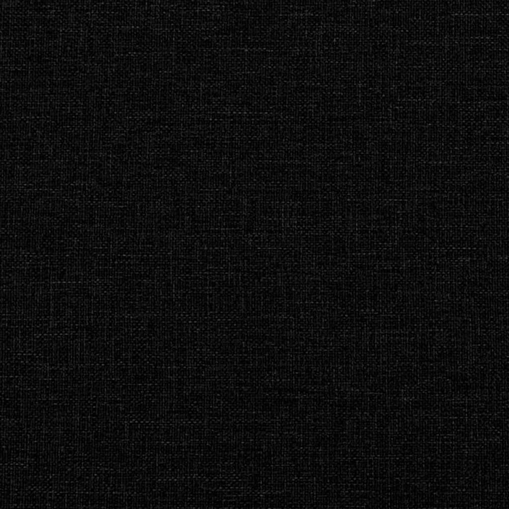 vidaXL Κρεβάτι Boxspring με Στρώμα Μαύρο 140x200 εκ. Υφασμάτινο