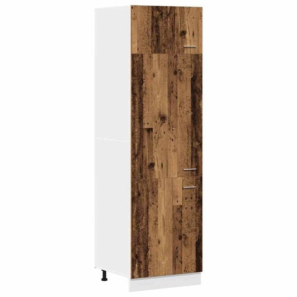 vidaXL Ντουλάπι ψυγείου Lyon Παλιό ξύλο 60x57x207 εκ.