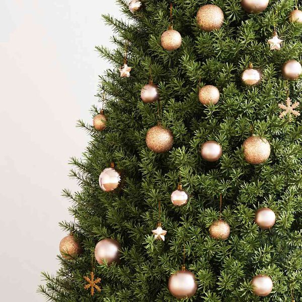 vidaXL Σετ Μπάλες Χριστουγεννιάτικες 111 τεμ. Ροζ Χρυσό Πολυστυρένιο