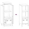 vidaXL Ντουλάπι Ροζ 35x39x103,5 εκ. από Χάλυβα
