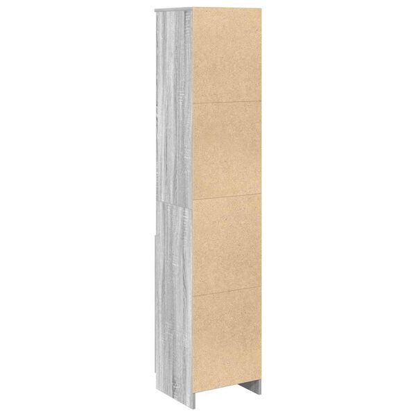 vidaXL Ντουλάπι Γκρι Sonoma 37,5x35x180 εκ. Επεξεργασμένο Ξύλο
