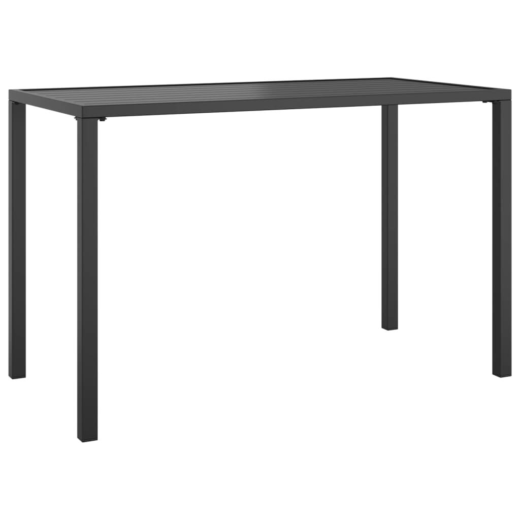 vidaXL Τραπεζαρία Κήπου Ανθρακί 110 x 54 x 70 εκ. Ατσάλινη