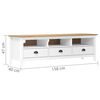 vidaXL Έπιπλο Τηλεόρασης Hill Λευκό 158x40x47 εκ. Ξύλο Πεύκου