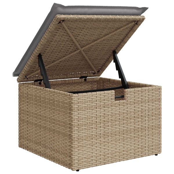 vidaXL Σετ Καναπέ Κήπου 5 pcs Μπεζ 55 x 62 x 69 εκ Πολυ ράταν